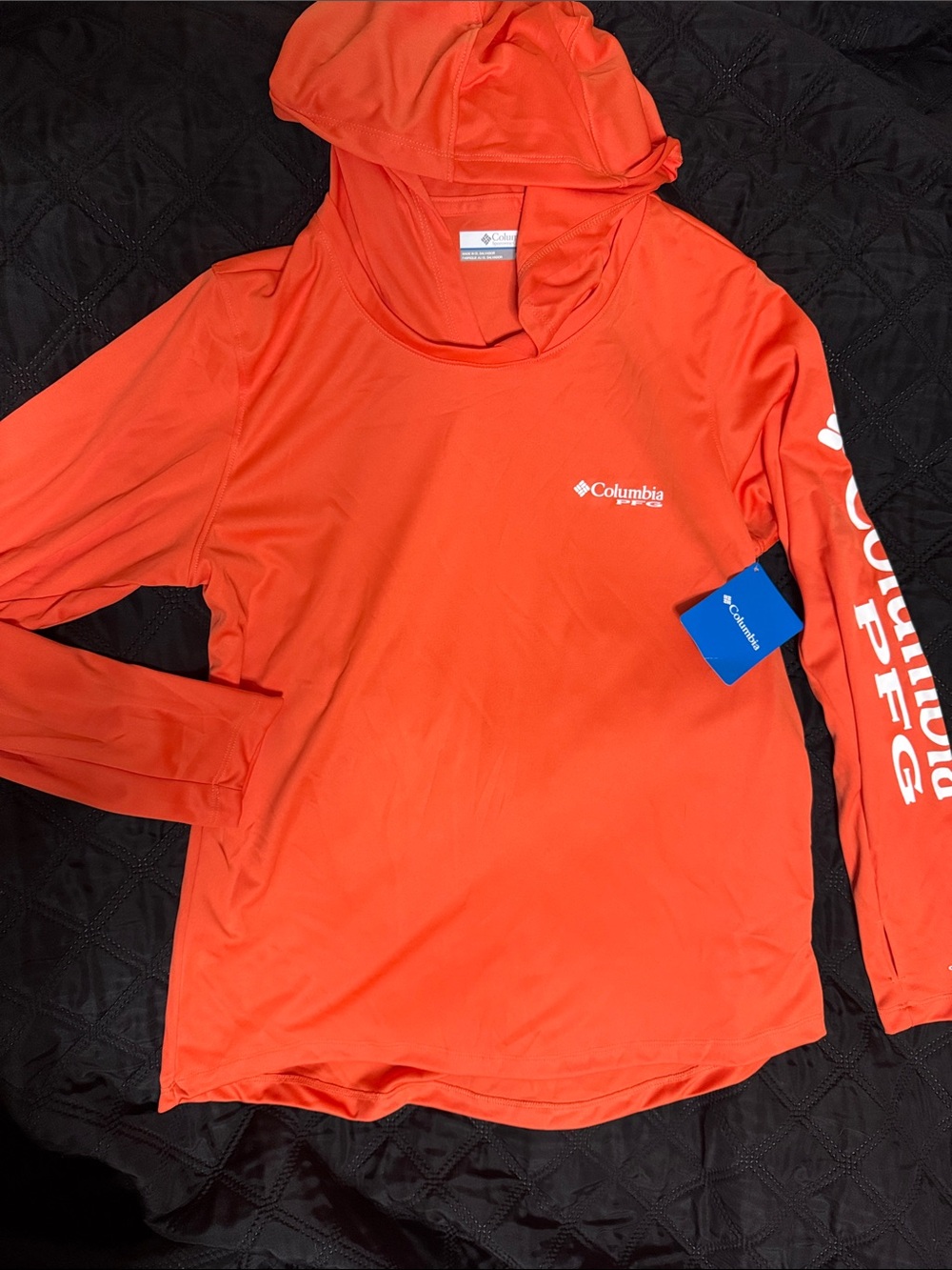 Columbia PFG Women's Hooded Sun Shirt - Orange